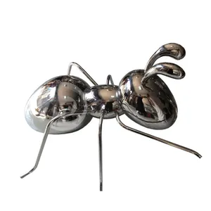 Metal Crafts Animal sculpture outdoor home decoration stainless steel ant statue courtyard art lawn decoration