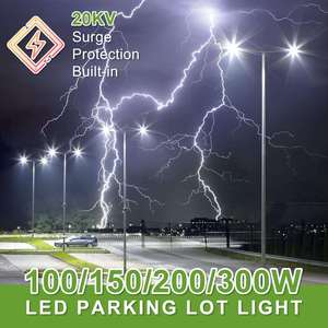 300W Blanc LED Shoebox Pole Light 40500Lm Parking & Garage Luminaires 100-277Volt - Product Image 3