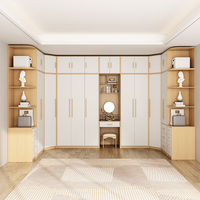 Meubles de chambre à coucher sur mesure, armoire de chambre à coucher avec coiffeuse, étagère d'angle, tiroirs