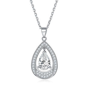 Meilleure vente S925 Sterling Silver Drop-Water CZ Zircon ensemble de bijoux de mariage de mariée nouveauté tendance boucles d'oreilles en gros - Product Image 4