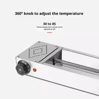 Suspension en acier inoxydable 2000W lampe de réchauffement des aliments température commerciale réglable en forme de bande chauffe-aliments Buffet comptoir plat