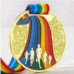 Medalla Deportiva Personalizada de Aleación de Zinc, Diseño Propio del Fabricante, en Oro, Plata o Bronce, con Cinta - Product Image 3