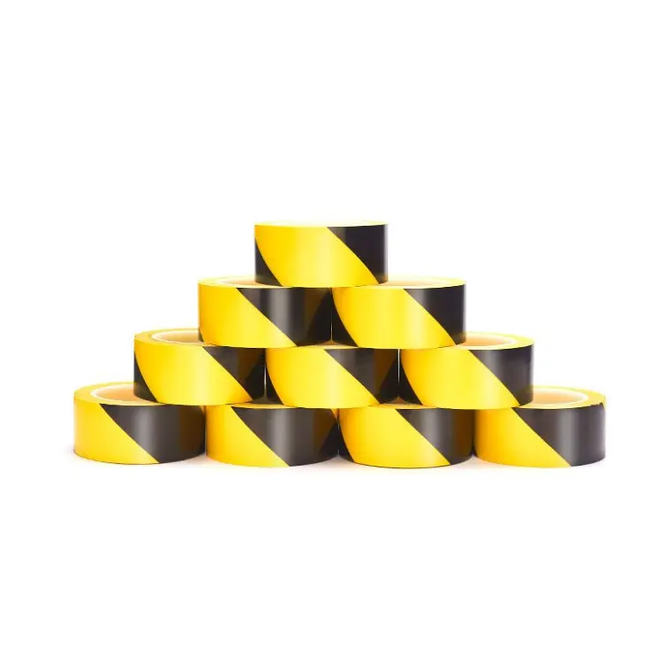 Yellow Black Hazard Safety Striped Barricade Caution Tape