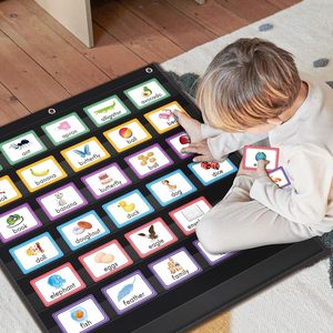 Tablero de bolsillo transparente con 7 bolsillos, resistente, para colgar en el aula, en casa, para pared de palabras, tarjetas de letras, tablero de frases - Product Image 5