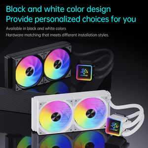 Kardan adam yeni stil PC 240mm <span class=keywords><strong>CPU</strong></span> soğutucu sıvı PWM 4 Pin FRGB renk ile siyah çerçeve <span class=keywords><strong>CPU</strong></span> su soğutma hayranları - Product Image 2