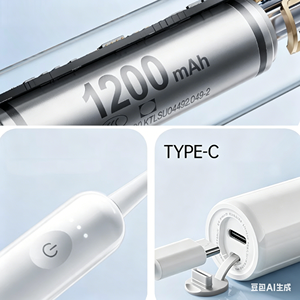 Brosse à dents vibrante sonique, 60 °   Nettoyage par oscillation, stérilisation hautement efficace, verrouillage de voyage portable, plusieurs têtes de brosse - Product Image 6