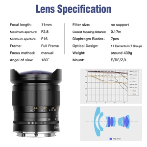 Lente <span class=keywords><strong>Ojo</strong></span> <span class=keywords><strong>de</strong></span> <span class=keywords><strong>Pez</strong></span> TTArtisan 11mm F2.8 <span class=keywords><strong>de</strong></span> Fotograma Completo, Enfoque Manual, Compatible con Cámaras E/L/Z/EOS-R/GFX Leica M Canon EF Nikon F DSLR - Product Image 5