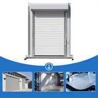 Porte et volet roulant en alliage d'aluminium, ouverture latérale électrique, étanche, prévention des incendies, installation facile pour usage résidentiel