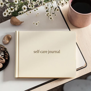 <span class=keywords><strong>Carnet</strong></span> <span class=keywords><strong>de</strong></span> notes personnalisé pour soins personnels avec <span class=keywords><strong>couture</strong></span> en selle et fil à coudre, couverture rigide pour la <span class=keywords><strong>santé</strong></span> mentale et le bien-être - Product Image 2