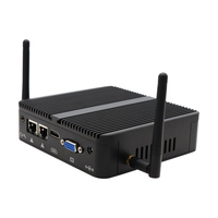 Eglobal Intel Celeron J4125 Mini Desktop PC New Win10 1VGA 1HD 1080P Dual Display Fanless 4USB Business Palm Computer