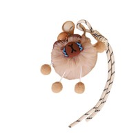 Porte-clés de voiture en peluche ours de dessin animé tendance, semi-fait main, pendentif de sac, petit cadeau pour sac à dos d'enfant