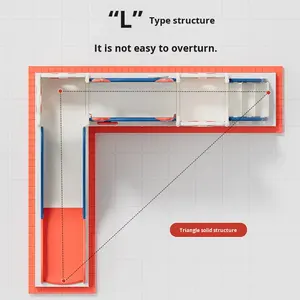 BOKE YDP-ML-001-NHJ Scivolo e Altalena Combinati in Plastica HDPE per Interni, Struttura per Arrampicata Multifunzionale per Bambini - Product Image 3