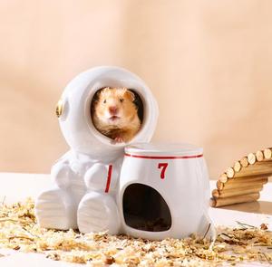 Criceto di raffreddamento estivo in ceramica rifugio per criceti in Siria dorato piccoli animali domestici comodo letto della caverna - Product Image 6