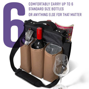 Porte-bouteille de vélo porte-eau accessoires de bière sac fourre-tout isolé porte-bouteille de vin porte-bouteille de boisson Caddy porte-bébé pochette - Product Image 6