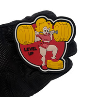 Patch décoratif brodé en PVC 3D à scratch, série Fitness, le plus vendu, pour sacs à dos et vêtements de sport