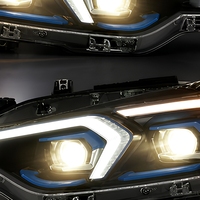Conjunto de Faros Delanteros Estilo Láser de 60W 12V para F30 F35 2013-2018 328i 335i 330d LCI con DRL Amarillo
