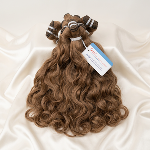 Nuevo Lote de Cabello Humano Vietnamita 100% Natural Ondulado Marrón Castaño, Listo para Enviar, Patrón Elástico y Suave - Product Image 1