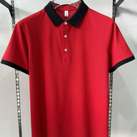 Polo unisexe à manches courtes en piqué de coton lisse double épaisseur léger pour uniforme d'équipe et de réceptionniste