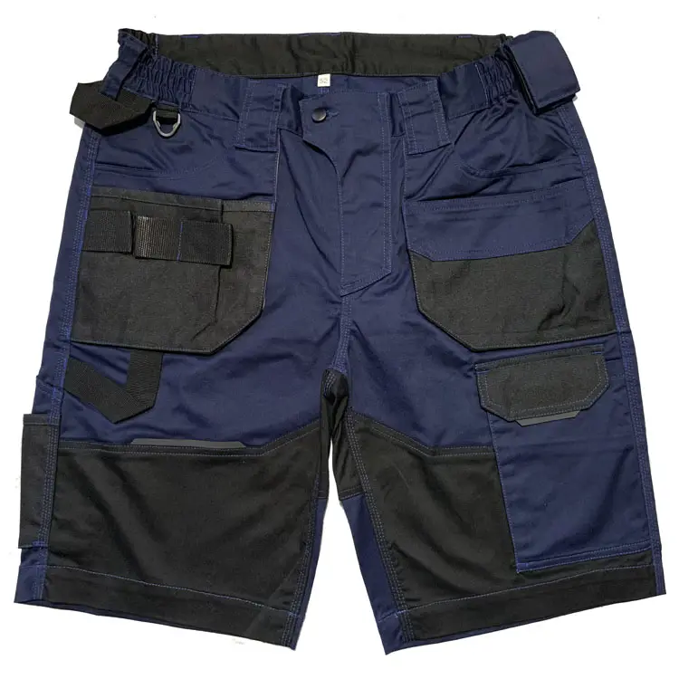 2023 professional Mens Elastic Waist Cargo Workwear polyester cotton Shorts pants With Multiple Pocket Shorts For Men