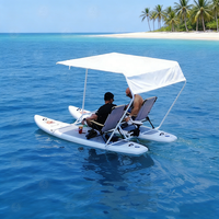 Planche de SUP gonflable avec structure de connexion pour catamaran, planche à pagaie gonflable avec auvent pour la pêche, le lac et la mer