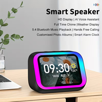 Haut-parleur intelligent Tf26 Pro avec grand écran 5.4, batterie rechargeable, lumière LED RGB pour commande vocale 100-300W, réveil