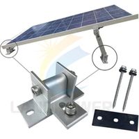 Support triangulaire en alliage d'aluminium pour montage solaire industriel sur toiture, résistant à une charge de vent de 10 kW (60 m/s) et à une charge de neige de 1,4 kN/m²