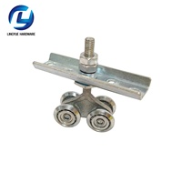 Rail de levage en acier inoxydable de conception moderne et ensemble complet de rouleaux de porte de roue pour porte coulissante