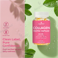 Capsules de collagène hydrolysé et de biotine OEM AegleWell avec vitamine C, sans OGM, sans gluten, pour la peau, les cheveux et les ongles