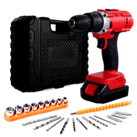 Perceuse sans fil à batterie lithium-ion 21V la plus vendue avec moteur sans balais, ensemble d'outils portables comprenant embouts de perçage et tournevis