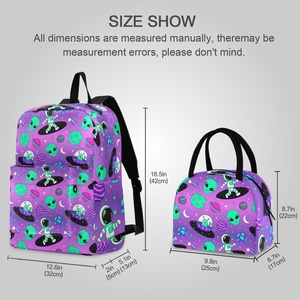 Halloween Wholesale Customized <b>Cute</b> Cartoon Design Child Portable Reusable Lunch Bag Backpack Sets - Product Image 2