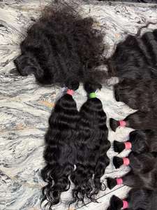 Unprocessed <b>Wavy</b> Human Hair Bundles Single Donor Virgin Hair Wefts Natural Soft Texture for Extensions <b>Wigs</b> Beauty Salon Styling - Product Image 6