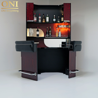 ONI Shopfitting Armoire à boissons alcoolisées Trendy en bois Bar Montage moderne Pub Bar Comptoir Lounge Bar à vin Design