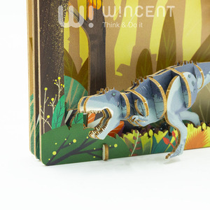 Miniature papier théâtre Laser découpe jouets en bois Miniature fait à la main 3D Puzzle maison - Product Image 2
