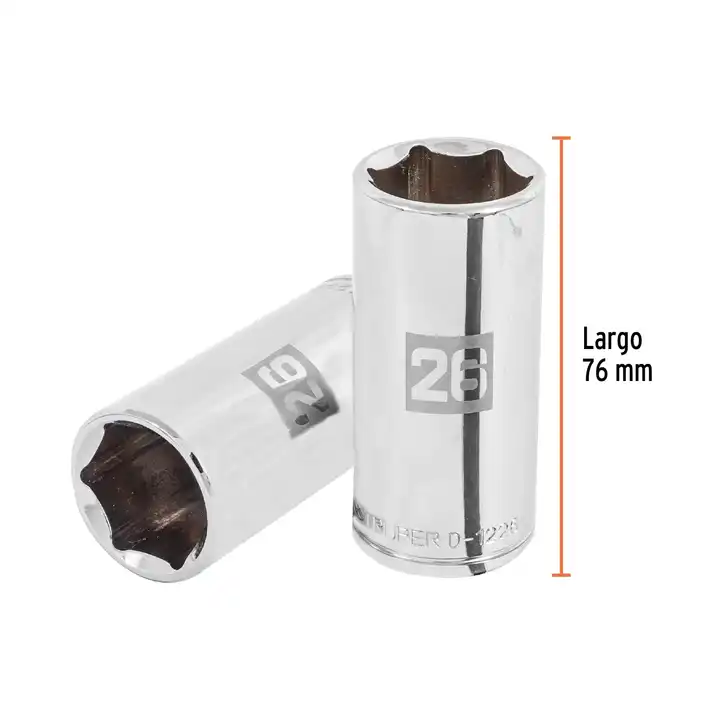 Truper 26mm Long Dado with 6 Units and 6 Points 1/2' Square General Mechanical Components Used