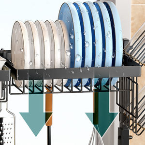 SANIPRO Organizador para el hogar 2 niveles ajustable sobre el fregadero Estantería <span class=keywords><strong>de</strong></span> cocina multifunción Bandeja <span class=keywords><strong>de</strong></span> tazón Estante <span class=keywords><strong>de</strong></span> almacenamiento <span class=keywords><strong>Escurridor</strong></span> <span class=keywords><strong>de</strong></span> <span class=keywords><strong>platos</strong></span> - Product Image 4