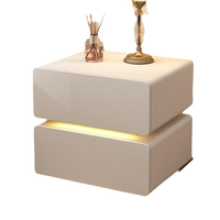 Moderne Simple en bois massif chevet casier crème chambre table de chevet armoire pour ménage salon petit appartement
