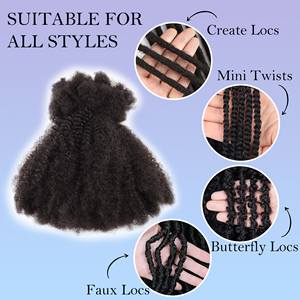 OrientFashion Tissage Semi-Naturel Cheveux Synthétiques de Luxe Mélange de Cheveux pour Tresses, Tresses Fulani, <span class=keywords><strong>Dreadlocks</strong></span> Artificielles - Product Image 5