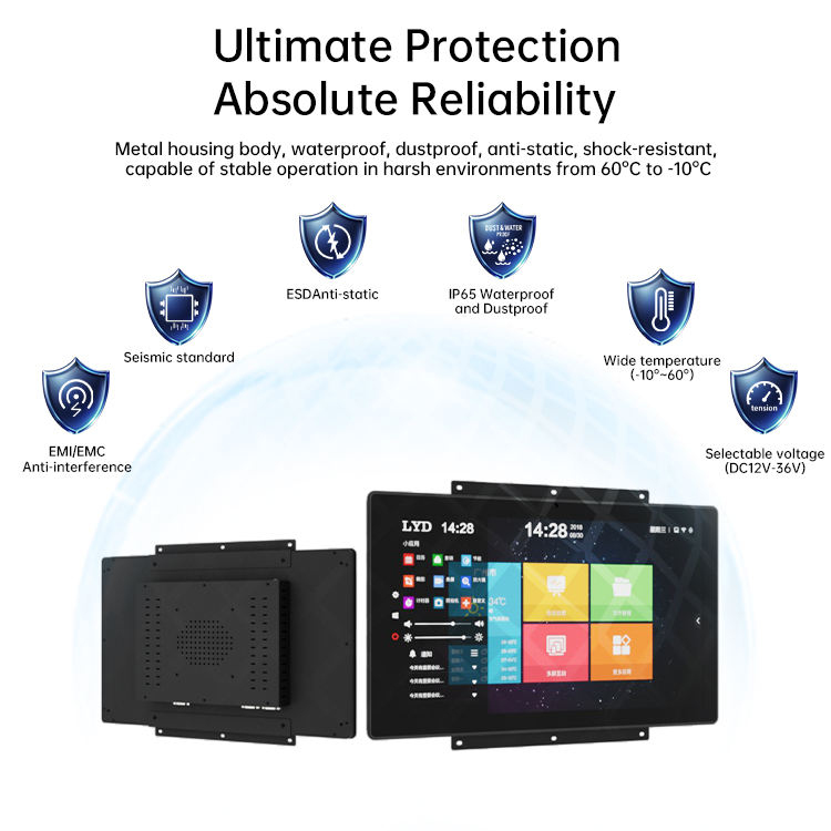 8-55" Industrial Open Frame TouchScreen Panel PC IP65 Waterproof High Brightness Win/Android Compatible Embedded SSD