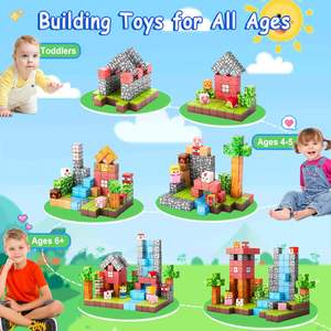 Set de Bloques Magnéticos, Cubos Magnéticos, Juguetes Educativos para Niños, Set de Fichas Magnéticas STEM, Kit de Construcción de Escenas de Nieve y Hielo - Product Image 6