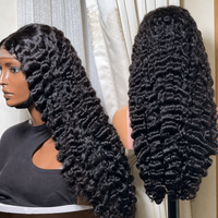 Perruque 12A Raw Burmese Wave de 32 pouces, perruque frontale en dentelle Full HD, fournisseur de perruques en cheveux humains vierges bruts vietnamiens de grade 12A