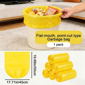 Huamaohengchun - Paquete de 22 Bolsas de Basura con Asas Laterales, sin Perfume, Negras y Amarillas, de LDPE, para Baño, Cocina, Dormitorio, Sala de Estar - Product Image 3