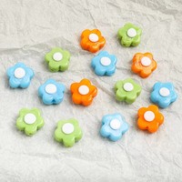 Perles de verre multicolores en forme de petites fleurs, perles d'espacement artisanales pour bracelets et colliers