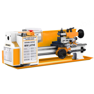 Máquina de torno de metal Torno manual de velocidad variable Torno de Banco D250V para trabajo de metal - Product Image 1