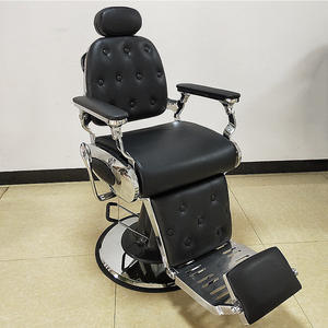 เก้าอี้ตัดผมแบบไฮดรอลิกหนังสังเคราะห์คุณภาพสูงโครงสร้างเหล็กโครเมียมทันสมัยสำหรับโรงแรมร้านเสริมสวยร้านตัดผม - Product Image 2