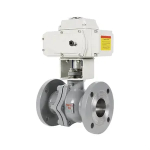 2 Inch 12v 24v 2 Way Flange Connection Cf8m Stainless Steel Motorized Ball Valve With Electric Actuator