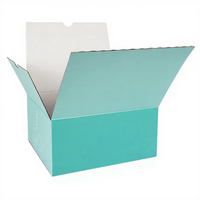 Boîte d'expédition en carton ondulé vert menthe écologique personnalisée avec gaufrage et paillettes pour l'e-commerce, emballage de vêtements pour petites entreprises