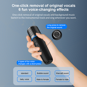 Micrófono <span class=keywords><strong>de</strong></span> Karaoke Bluetooth para Auto, Transmisor FM Inalámbrico, Cargador USB Dual, Eliminación <span class=keywords><strong>de</strong></span> <span class=keywords><strong>Voz</strong></span>, Efectos <span class=keywords><strong>de</strong></span> <span class=keywords><strong>Voz</strong></span>, Reproductor <span class=keywords><strong>de</strong></span> Audio - Product Image 3