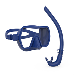 نظارات سباحة مضادة للضباب من السيليكون السائل، نظارات غوص مربعة للغوص الحر، أنبوب تنفس للغطس الرطب، طقم من قطعتين - Product Image 3