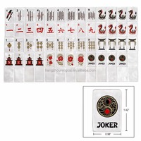 Tuiles de Mahjong américaines gravées sur mesure en acrylique AvaAcrylic Factory, design Dragon Blanc Oriental, pour soirée de jeu en famille, cadeau