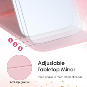 Chất Lượng Cao Mini Pocket Gương Biểu Tượng Tùy Chỉnh Du Lịch Trang Điểm Gương Có Thể Gập Lại PU Da Trang Điểm Gương Cho Phụ Nữ Vẻ Đẹp Gương Công Cụ - Product Image 5